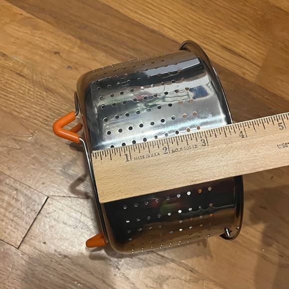 Ekovana Stainless Steel steam tray basket/Colander with Orange Handle - Picture 6 of 8